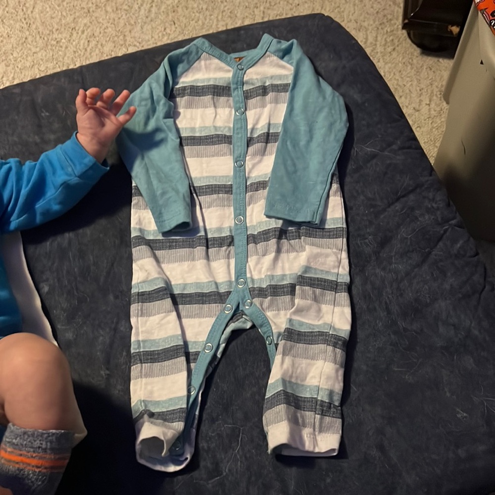 Blue striped pajamas